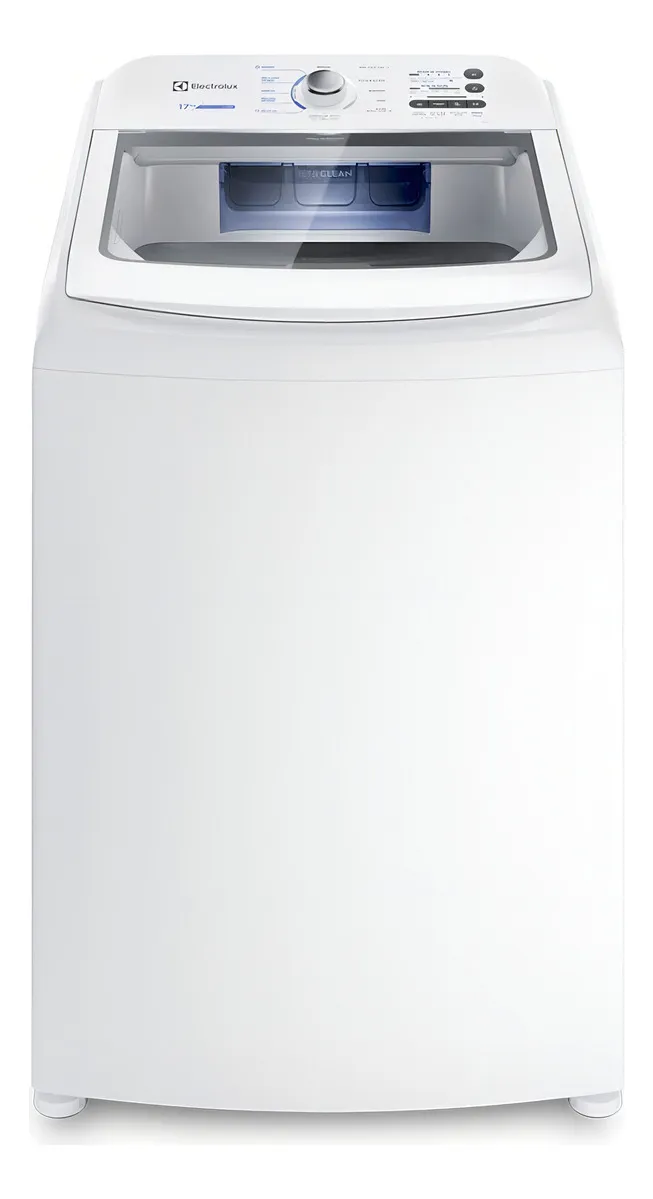 Máquina de Lavar Electrolux 17kg Branca Essential Care com Cesto Inox e Jet&Clean Led17