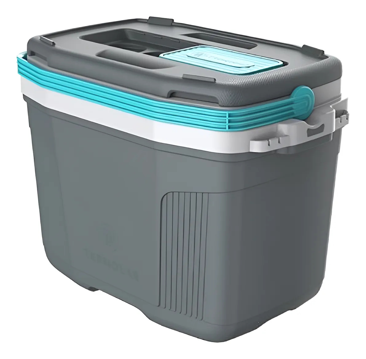 Caixa Térmica Cooler Com Alça Suv 20l Cinza E Azul Termolar Cinza