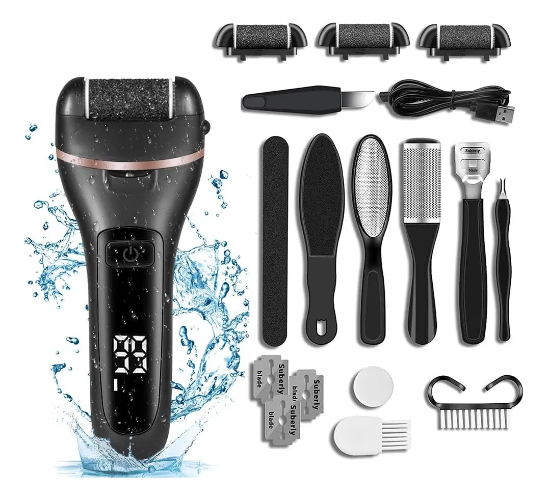 Kit Moedor De Pés Automático Recarregável Usb Lixa De Pé