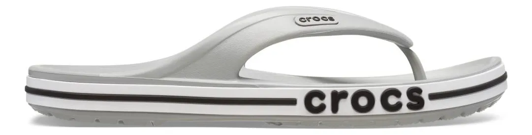 Chinelo Crocs Bayaband Flip Light Grey