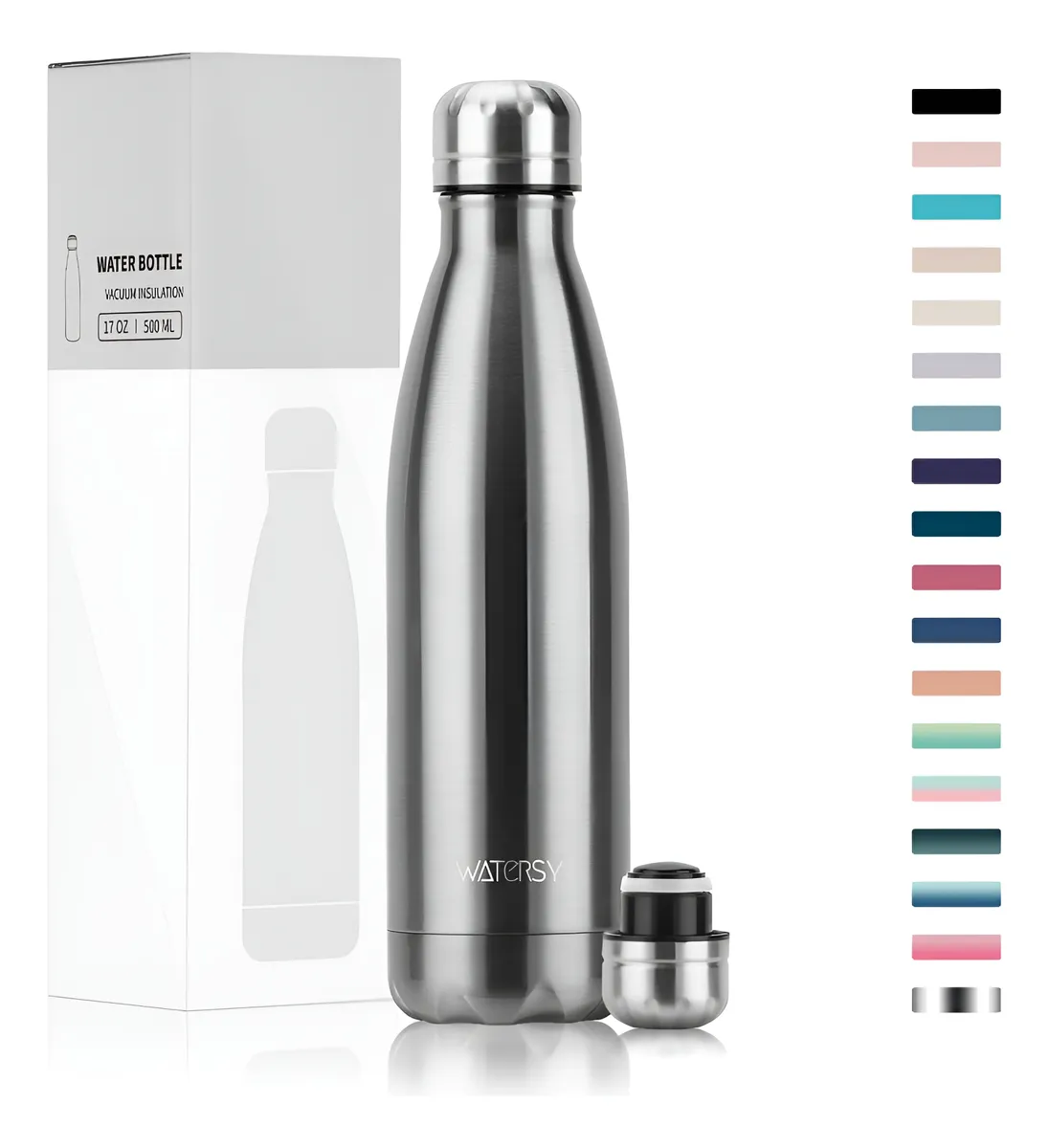 Watersy Garrafa Térmica 500ml Aço Inox Portátil Viagem 1 Uni