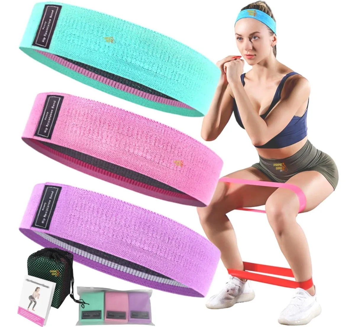 Kit 3 Elástico Treino Faixa Mini Band Exercício Academia Fit