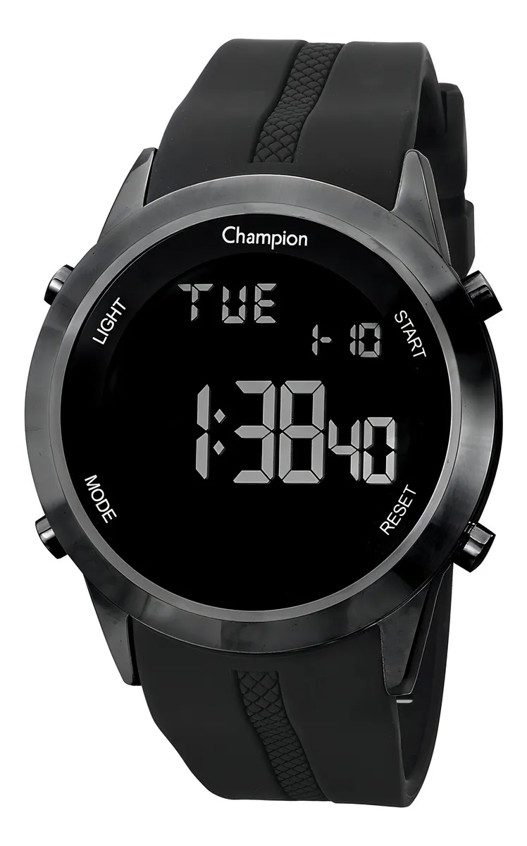 Relógio Masculino Champion Digital Esportivo com Pulseira em Silicone Borracha Confortável e Macia com Calendário Alarme e Cronometro Prova D´Agua 50 metros