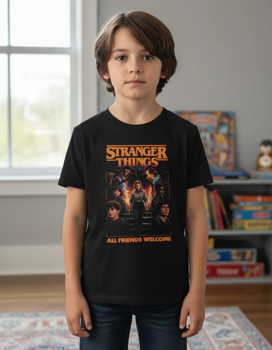 Camiseta Basica Infantil Serie Stranger Things