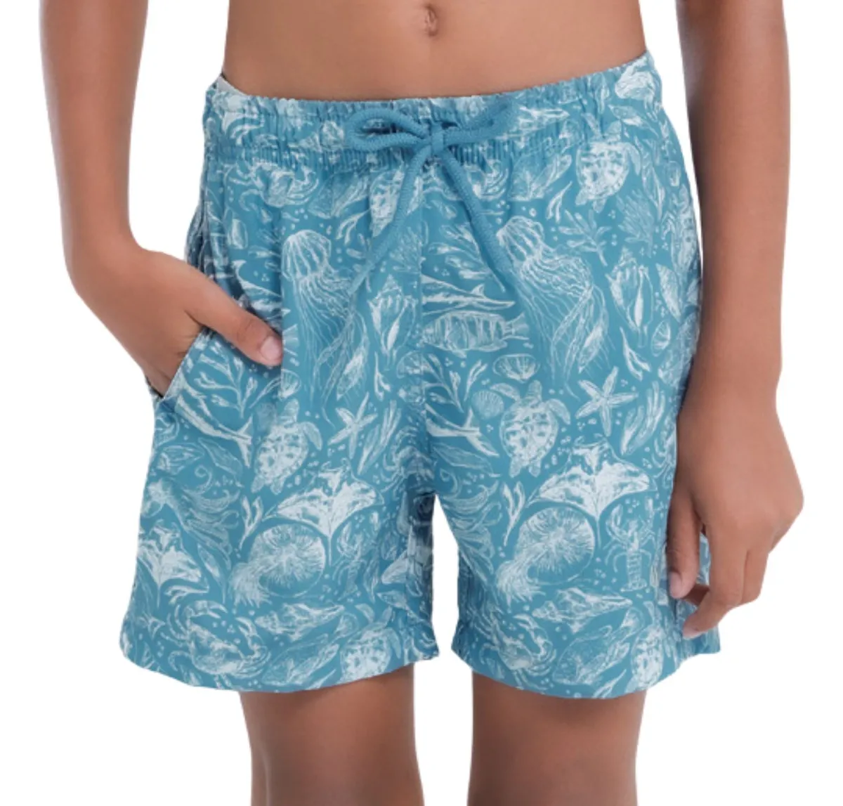 Bermuda Infantil Mash Short Praia Dryfast Conchas Menino