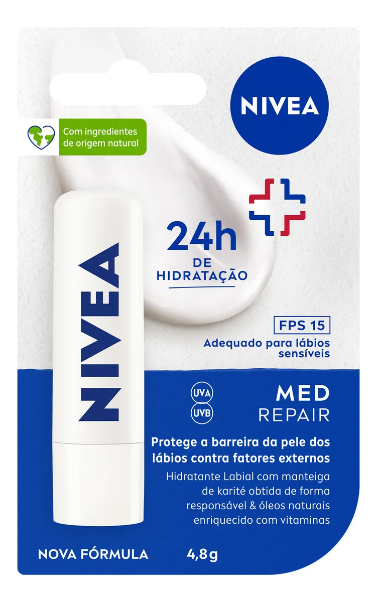 Nivea Protetor Labial Med Repair Fps15 4,8g