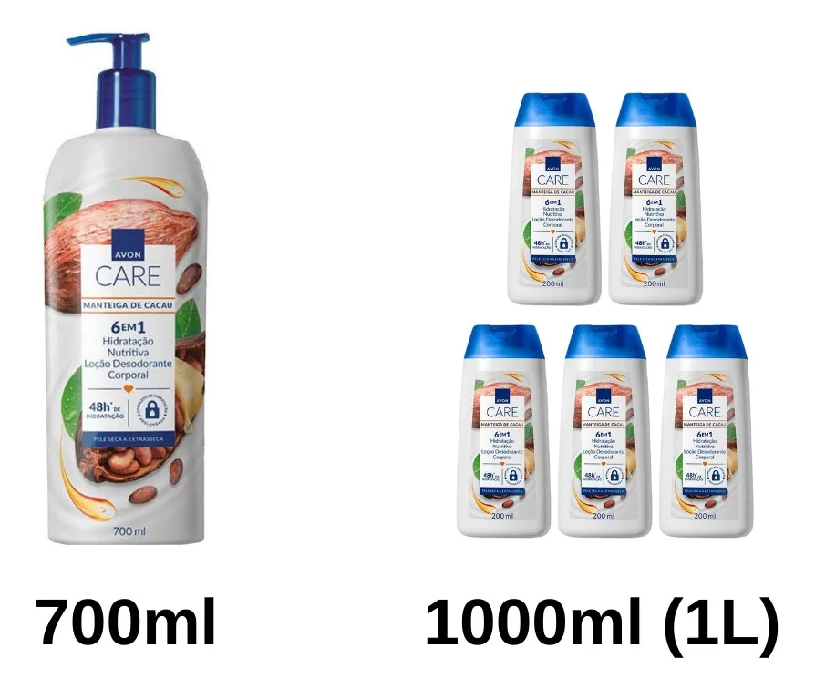 Hidratante Avon Care Cacau Frutas Vermelhas Coco 200ml 05un