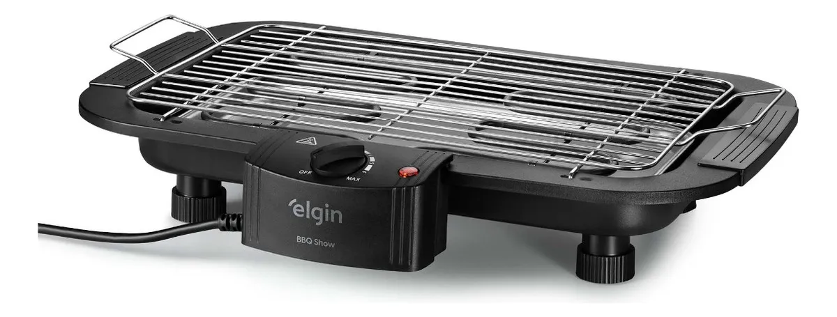 Churrasqueira Elétrica Grelha Elgin Anti fumaça regula temp