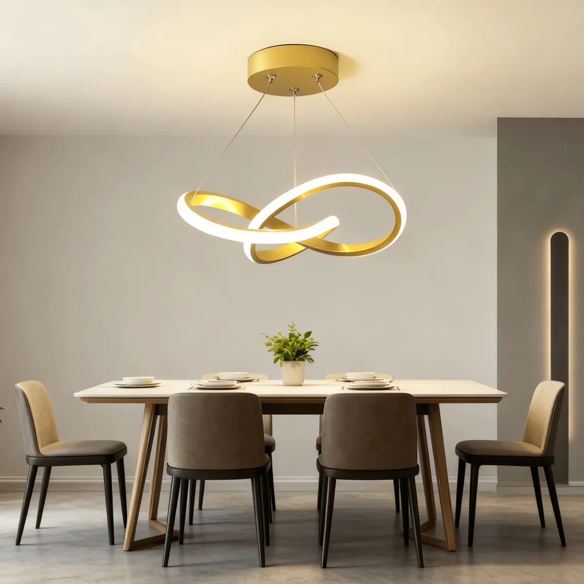 Lustre Pendente Led Moderno 3 Cores Bivolt 24cm Sala Quarto