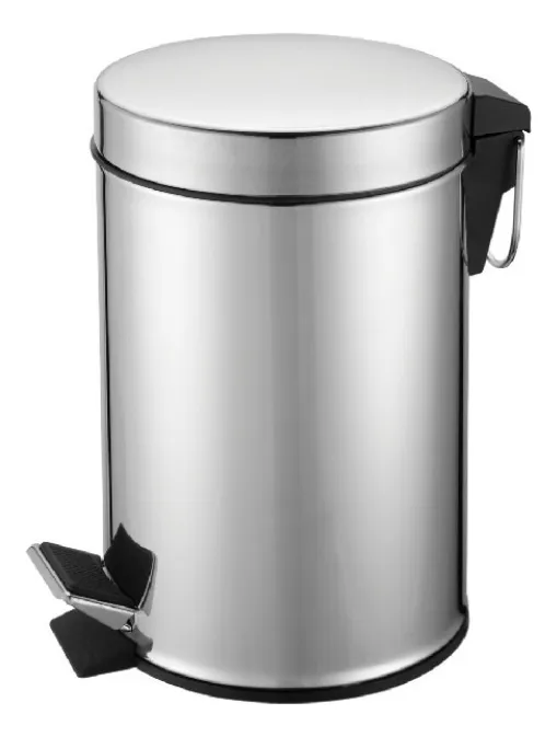 Lixeira Inox Pedal E Balde 5 Litros Lixeira Para Banheiro
