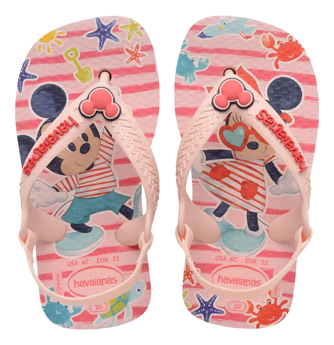 Chinelo Sandália Baby Disney Classic Elástico Bebê Primeiros