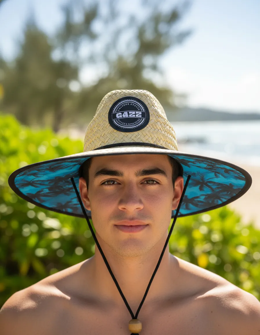 Chapéu De Praia Palha Estampado Masculino Feminino Promoção
