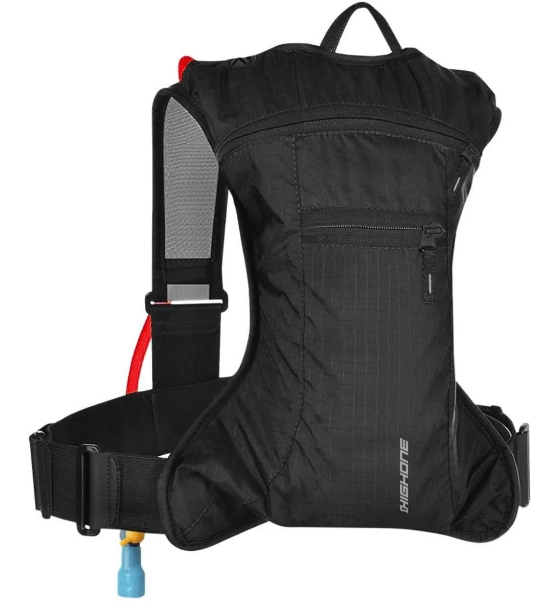 Mochila Hidratação 2l Bicicleta Bike High One Speed Corrida Cor Preto Desenho do tecido Liso