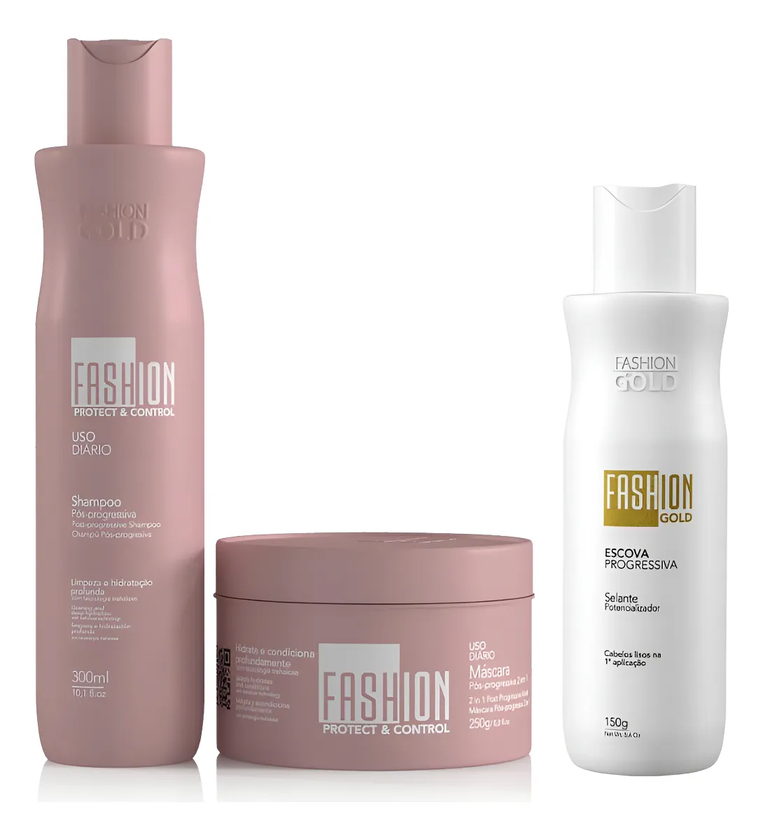 Kit Escova Progressiva Fashion Gold 150g