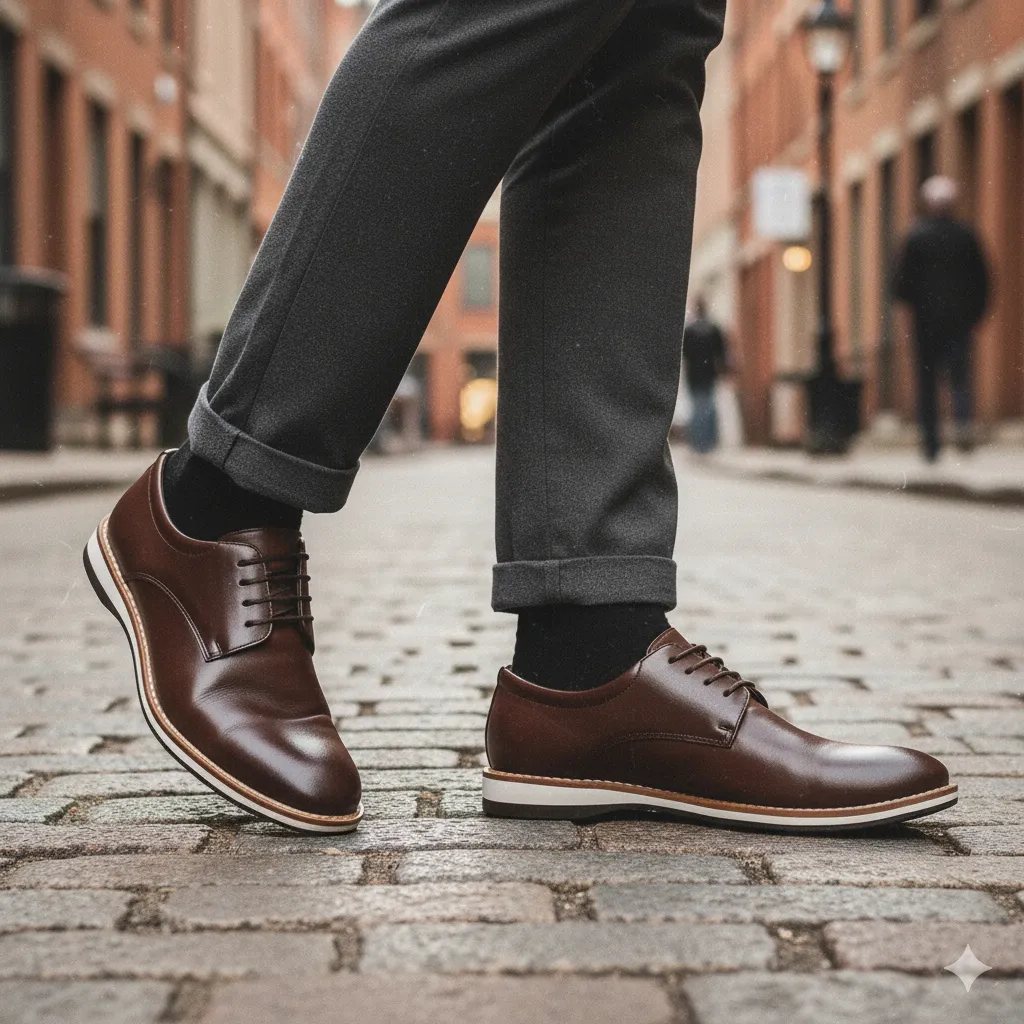 Sapato Social Masculino Casual Oxford Preto Marrom Trabalho