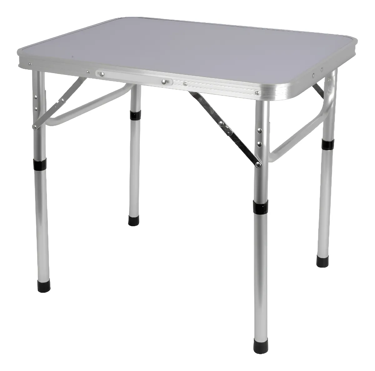 Mesa Dobrável Alumínio 60x45 Cm Vira Maleta N2300761 Evolux Cor Branco
