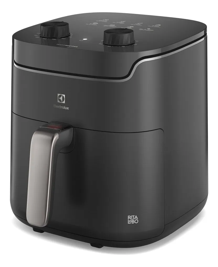 Fritadeira Elétrica Sem Óleo Air Fryer Electrolux por Rita Lobo 5,6L Cinza Efficient Economia de Energia 1400W (EAF40)