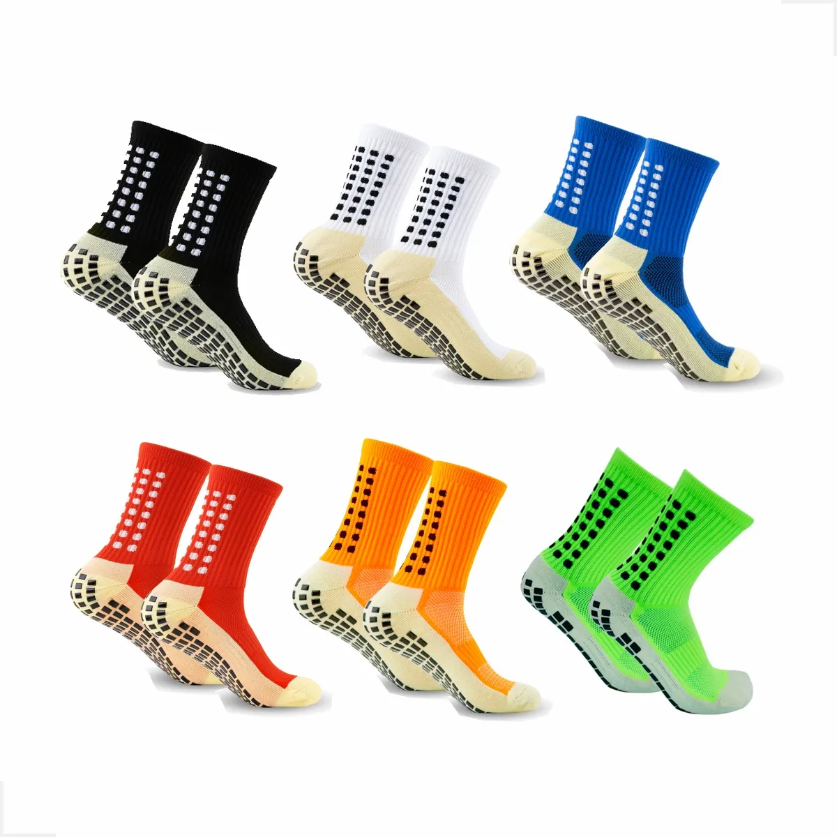 Kit 6 Pares Meia Antiderrapante Esportiva Envio Imediato
