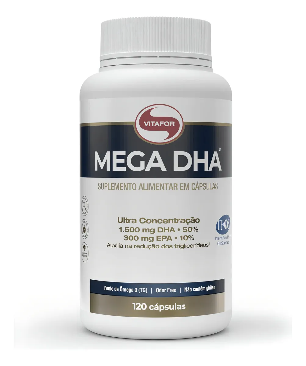 Mega Dha 120 Cápsulas Ômega 3 Vitafor