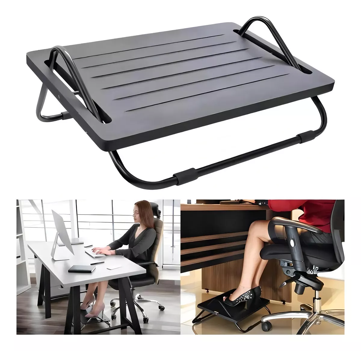 Apoio Para Pés Ergonômico Multivisão APOIO-PR Apoiador Com Regulagem Escritório