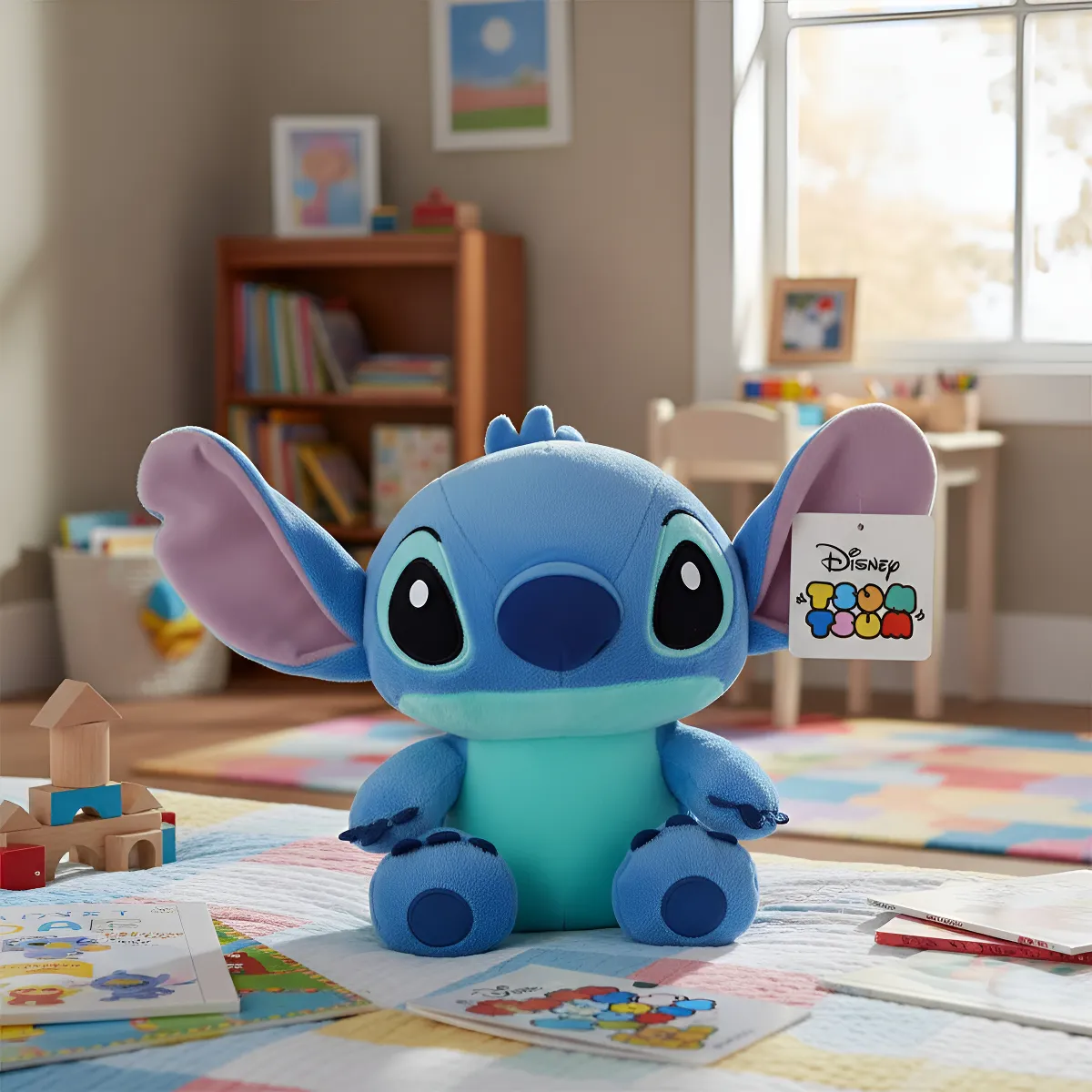 Brinquedo Boneco Pelúcia Urso Stitch 20cm Importado Azul