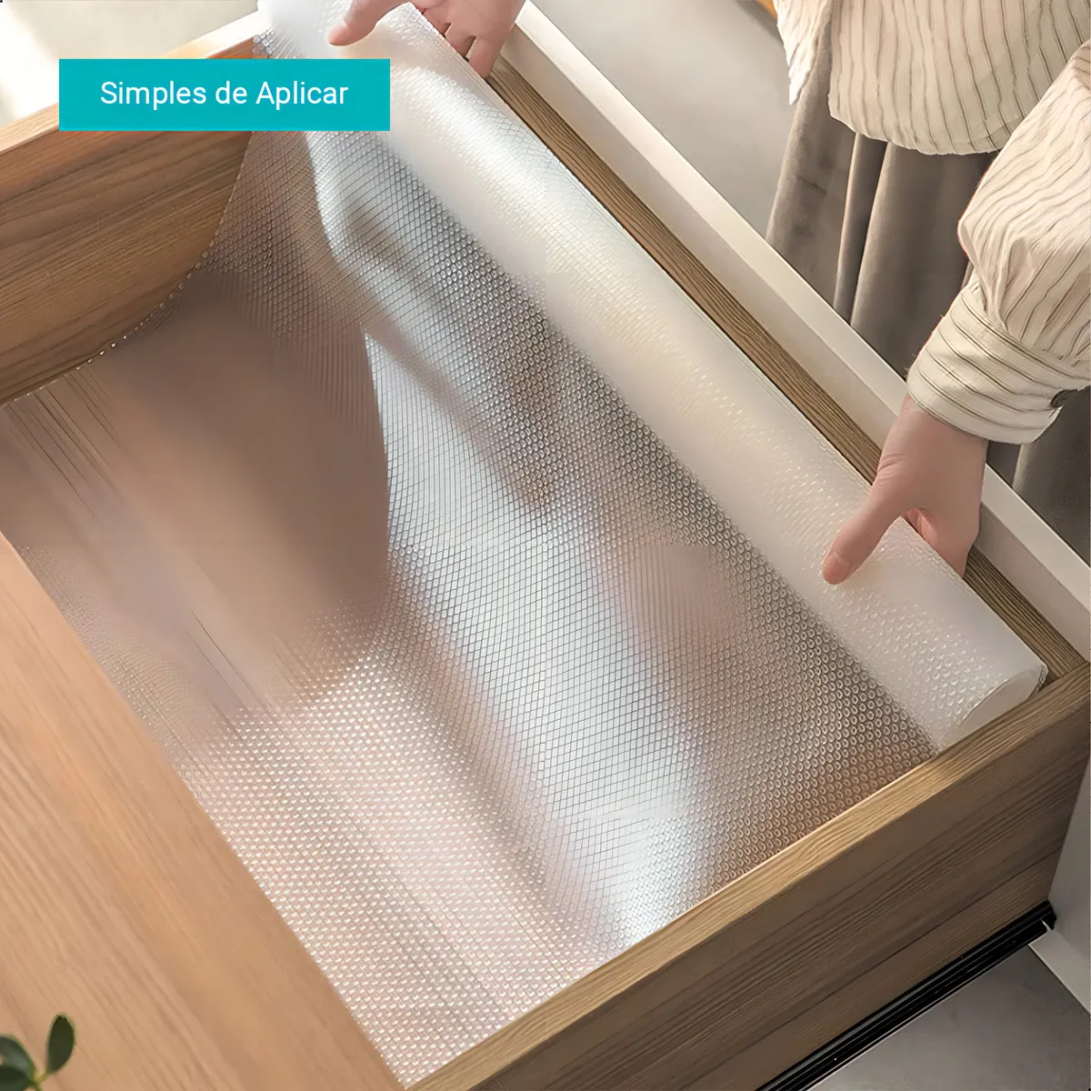 Forro Organizador Antiderrapante Transparente EVA PVC 150x60cm 4x4sc