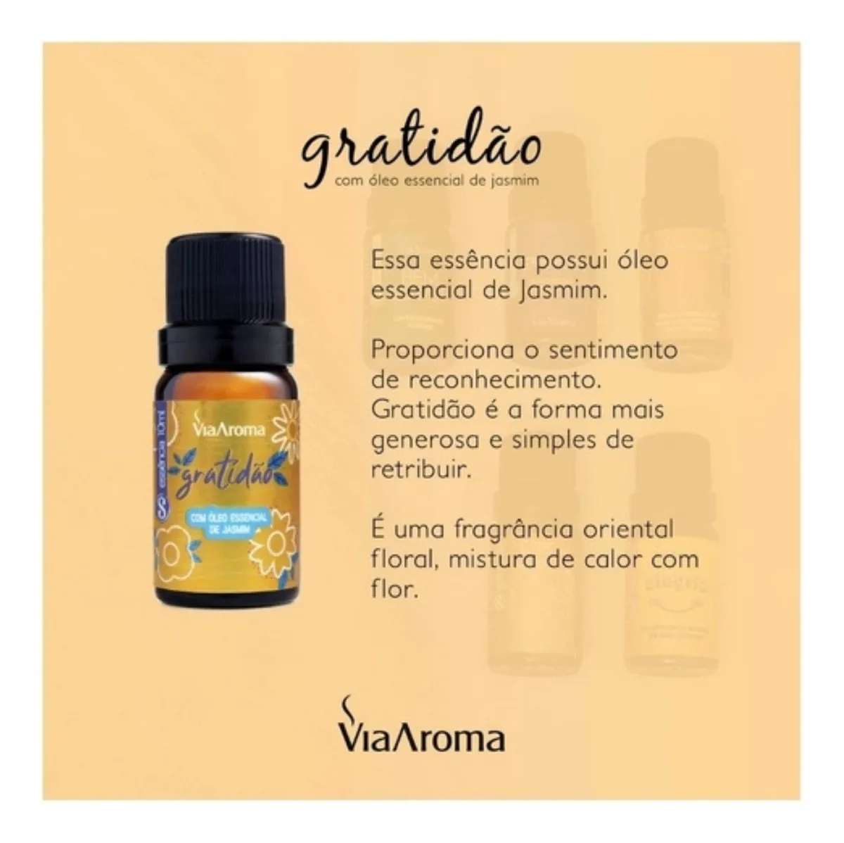 Essência Via Aroma 10ml Linha Sensações - Gratidão
