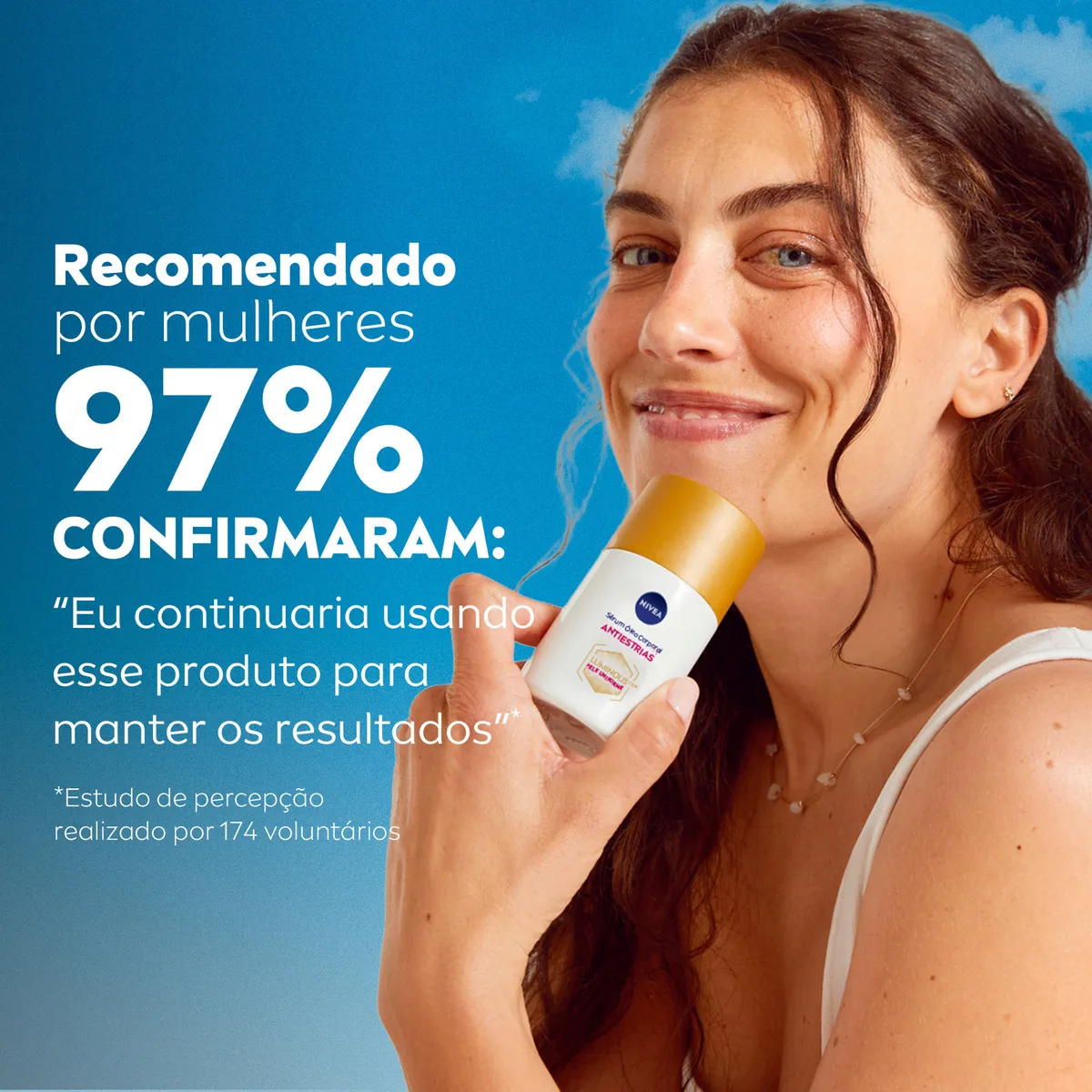 NIVEA LUMINOUS 630® Sérum Óleo Corporal Antiestrias 100ml, Reduz Marcas de Estrias, Hidratação Profunda 48h, Pele Uniforme