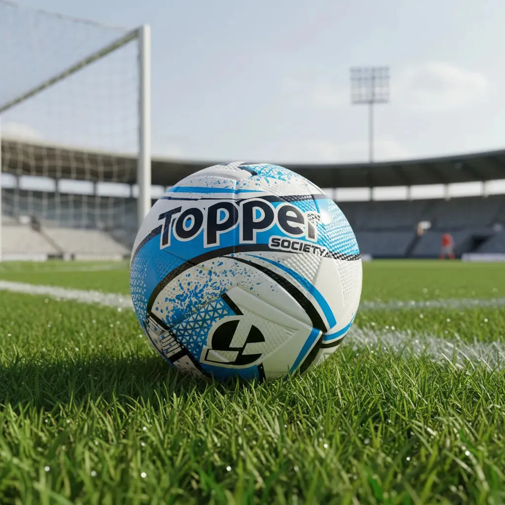 Bola Futebol Slick Society Usee Brasil Topper Cor Azul