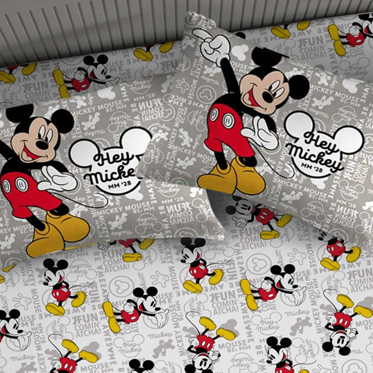 Jogo Lençol Casal Infantil Malha Personagens Disney 3 Peças