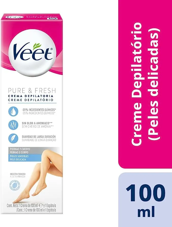 Creme Depilatório Corporal Veet Peles Delicadas - 100ml Full