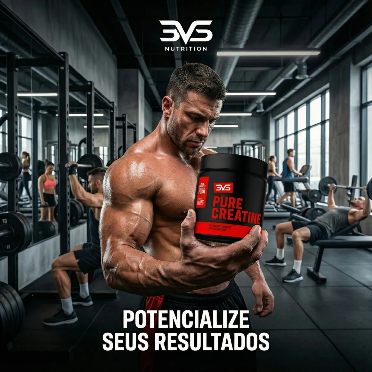 Creatina Monohidratada 300g - 100% Pura - 3VS NUTRITION