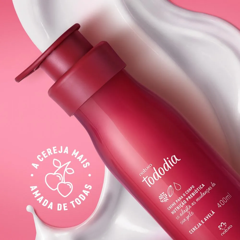 Creme Hidratante Corporal Cereja e Avelã 400ml Natura Tododia
