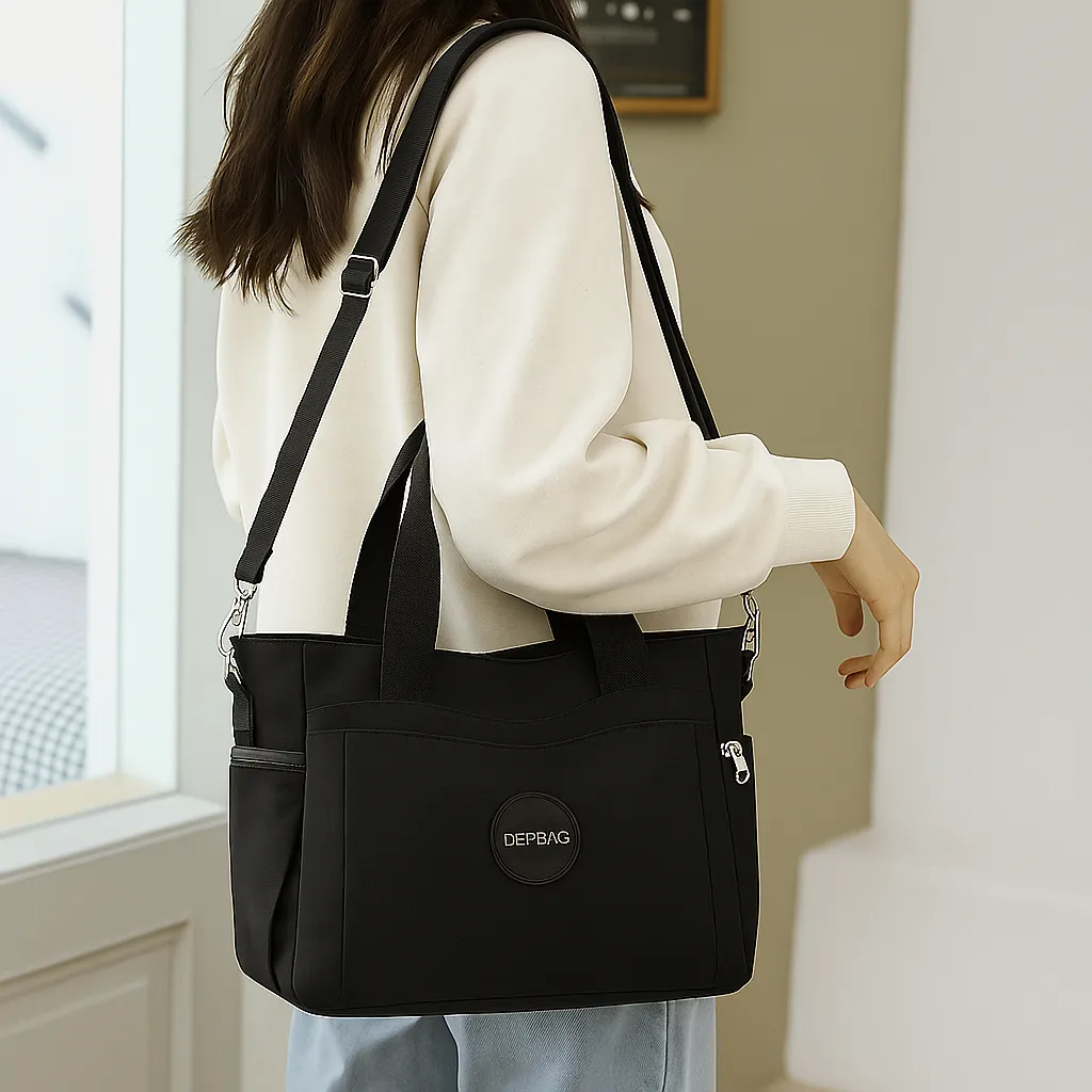 Bolsa Feminina Casual Transversal Dia Dia Faculdade Viagem Cor Preto